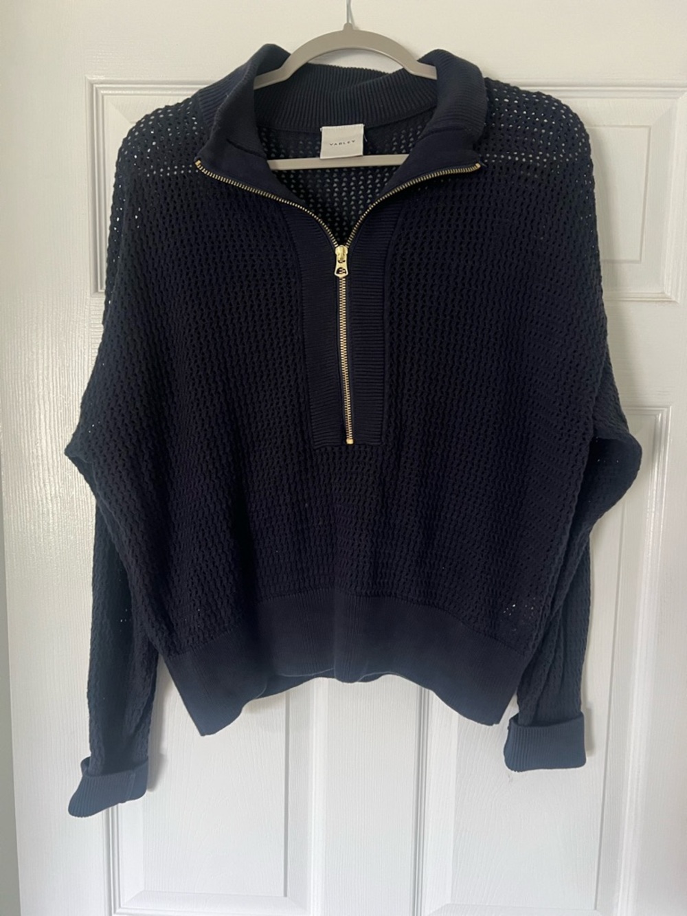 Valley Navy Half-Zip Knit Sweater